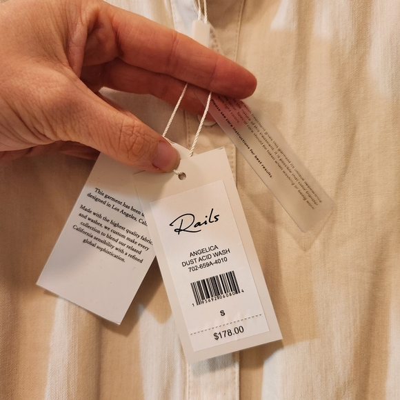 NWT Rails Angelica Button Down Shirt - Dust Acid Wash - Picture 12 of 12